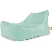 Whoober loungestoel zitzak "Bali" velvet mintgroen - zacht en comfortabel - Wasbaar