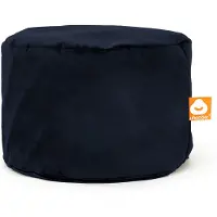 Whoober zitzak poef "Rhodos" velvet marine blauw - Wasbaar - Zacht en comfortabel