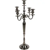 Baroque - Kandelaar - Kandelaar 5-Arms 104 cm - Zilver - Aluminium - 104x49x49 - Aluminium