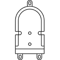 Siedle 200017559-00 Montageaccessoire voor Accessoires voor deurintercom Zwart