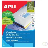 APLI Witte etiketten ft 99,1 x 93,1 mm (b x h), 600 stuks, 6 per blad (2421)