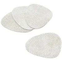 Lind DNA Onderzetter Glass Mat Curve Hippo White Grey (Set van 4)