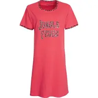 Irresistible Dames Nachthemd - 100% Gekamde Katoen - Rood - Maat XL