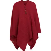 Knit Factory Jazz Omslagvest - Bordeaux - One Size