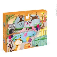 Janod - Voelpuzzel - Een dag in de dierentuin - 20 Grote stuks