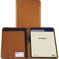 Brepols Schrijfmap Palermo A4 + blok lichtbruin - camel