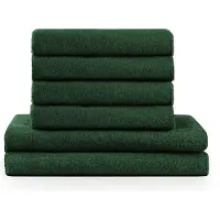 Blumtal Terry Handdoeken Set - 2 x Baddoek & 4 x Handdoek: Donkergroen