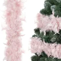 Springos Kerstboa Kerstslinger 3 m Roze