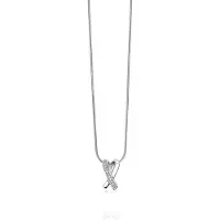 Zinzi zilveren hanger kruislings wit ZIH1625 (zonder collier)