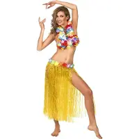 Boland Gele Hawaiiaanse rok voor volwassenen - Verkleedkleding