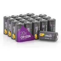 GP Extra Lithium batterijen CR123A 3V batterij - 20 stuks CR123A batterij (CR123, DL123A, CR17345) voor Smart Home, outdoor applicaties, foto-accessoires enz.