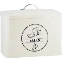 Muovijalelu voorraadblik Bread 34,5 x 19 cm staal crème