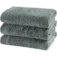 Casilin - Como - set van 3 handdoeken - 50x100cm - Eucalyptus - Donkergroen