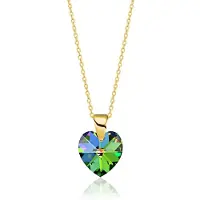 Montebello Ketting Aella KHG436 - Swarovski Hart - 925 Zilver Verguld - Ø10mm - 40cm