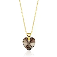 Montebello Ketting Aella KHG441 - Swarovski Hart - 925 Zilver Verguld - Ø10mm - 40cm