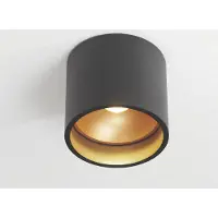 Artdelight Led opbouwspot Orleans Zwart met gouden binnenkant