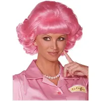 Smiffys Grease-pruik voor dames - Verkleedpruik - One size