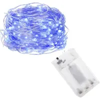 Springos Kerstverlichting | 9.9 m | Batterij | 100 LED | Blauw