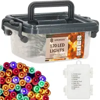 Springos Kerstverlichting - Batterij - Afstandsbediening - 9 M - 120 LED - Multicolor