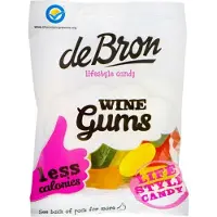 De Bron 3x Suikervrije Wine Gums 100 Gr