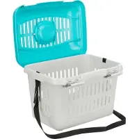 Trixie Vervoersbox Knaagdier Midi-Capri Donkergrijs / Lichtblauw 44X32X33 CM