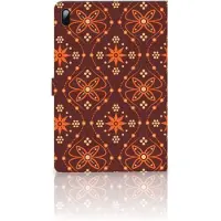 B2Ctelecom Samsung Galaxy Tab S7 FE | S7+ | S8+ Tablet Hoes Batik Brown