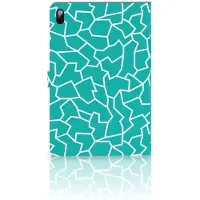 B2Ctelecom Samsung Galaxy Tab S7 FE | S7+ | S8+ Hoes Cracks Blue