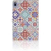 B2Ctelecom Samsung Galaxy Tab S7 FE | S7+ | S8+ Leuk Tablet hoesje Tiles Color
