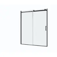 Guido Gusto Douchewand met schuifdeur 160x200cm 8mm Nano glas mat zwart serie Lio