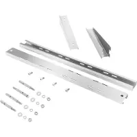 Royal Catering Dubbele stalen wandplank, verstelbaar, 140 cm