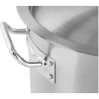 Royal Catering RCST-14E3-S kookpan met deksel, roestvrij staal, diameter 30 cm, geschikt voor inductiekookplaten