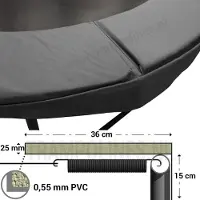 Magic Circle Pro Trampoline Rand Grey 360 - 366 cm