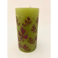 Bolsius stompkaars 130/68 leaf cel mosgroen