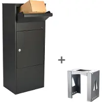Allux 800 Pakketbrievenbus zwart met statief