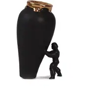 Jasmin Djerzic My Superhero vaas maat XL Zwart/ Goud