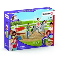 Schleich HORSE CLUB Speelfigurenset - Mia's Springset - Kinderspeelgoed voor Jongens en Meisjes - 5 tot 12 jaar - 18 Onderdelen - 42443