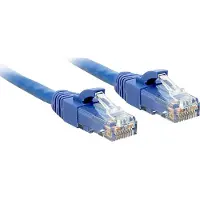 Lindy 48015 RJ45 Netwerkkabel, patchkabel CAT 6 U/UTP 30.00 cm Blauw 1 stuk(s)