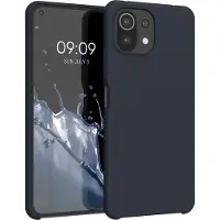 Kwmobile telefoonhoesje geschikt voor Xiaomi 11 Lite (5G) NE / Mi 11 Lite (5G) - Hoesje met siliconen coating - Smartphone case in bosbesblauw
