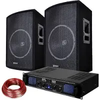 Skytec DJ luidspreker en versterker combinatie 1000W