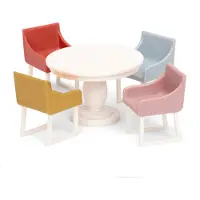 Lundby Spel 'Esszimmerset' blauw / ombergrijs / rood / wolwit
