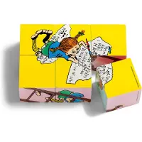 Peppi Pitkätossu Pippi puzzelstenen, 6 stuks.