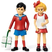 Peppi Pitkätossu Spel 'Tommy & Annika' blauw / rood / zwart / wit