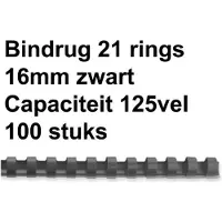 GBC COMBBIND 16MM ZWART D100X
