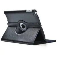 ABC-led Lederen case draaibare cover iPad Air - Zwart