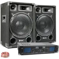 Skytec MAX12 met SPL700 versterker - 700W complete installatie