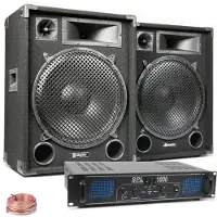 Skytec MAX15 met SPL1000 versterker - 1000W complete installatie