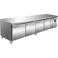 Saro Onderbouw koelwerkbank | 4 Deuren | 420L | Geforceerd, -2°C/+8°C | | 323-3118