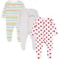Sarcia.eu 3x katoenen rompertje met patroon, OEKO-TEX certificaat 6-9 m 74 cm