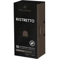 Epic 100 Capsules Coffee - Ristretto(kracht 10) - Nespresso compatible aluminium koffie cups - RFA Keurmerk - Doos 100 stuks