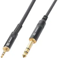 PD Connex 6,35mm Jack - 3,5mm Jack stereo audio kabel - 1,5 meter